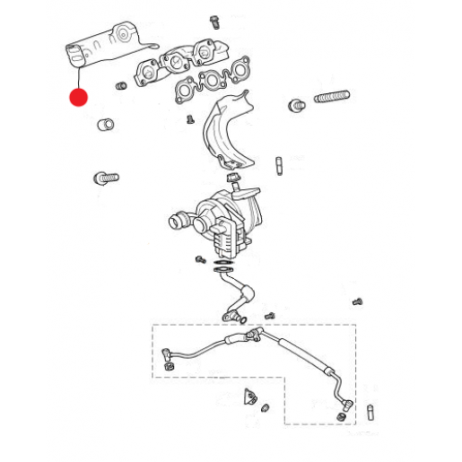 Термозащита коллектора выпускного Jaguar XF 2008-2015 4R8Q9N454DC